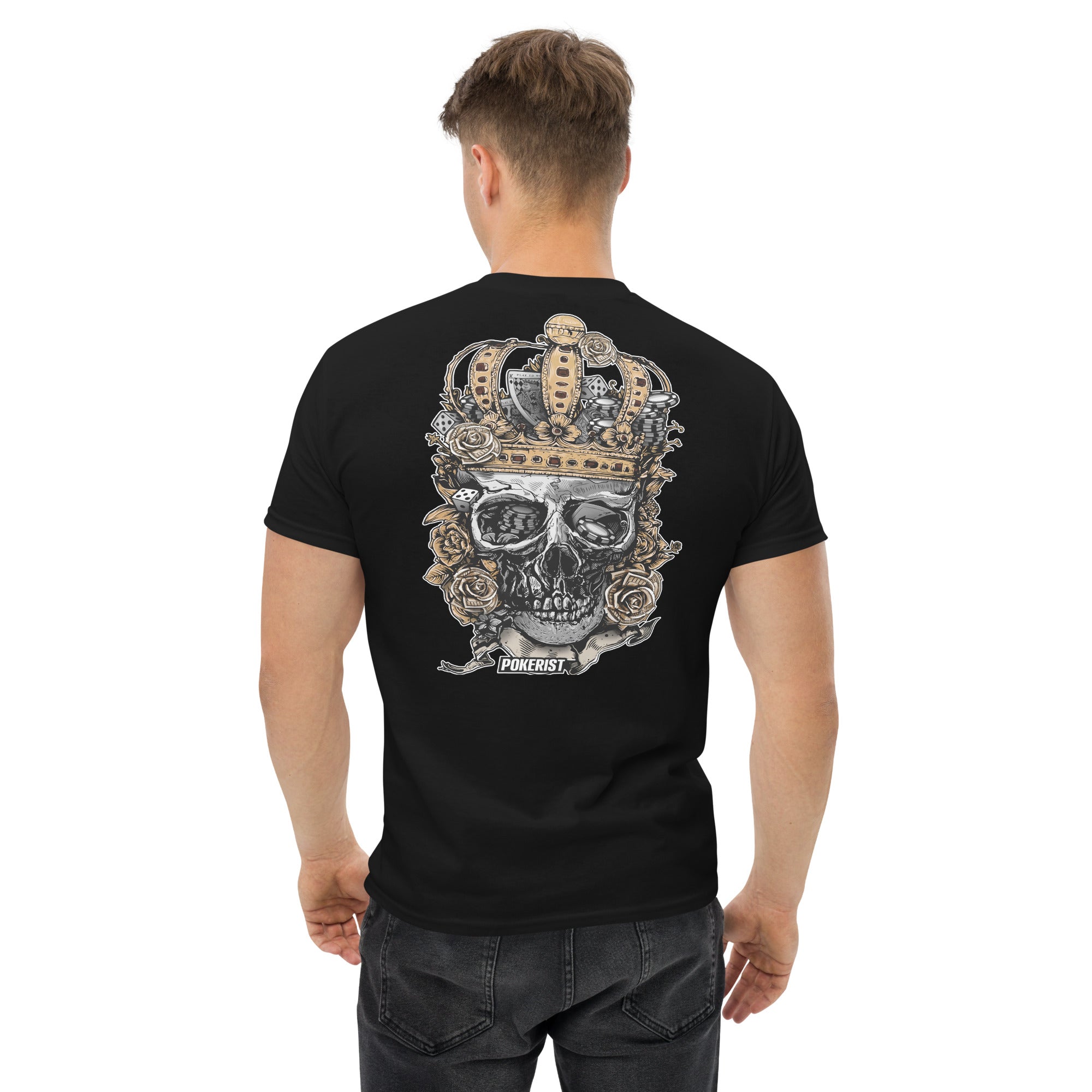 Skull Crown Back - Men's classic tee - Pokerist