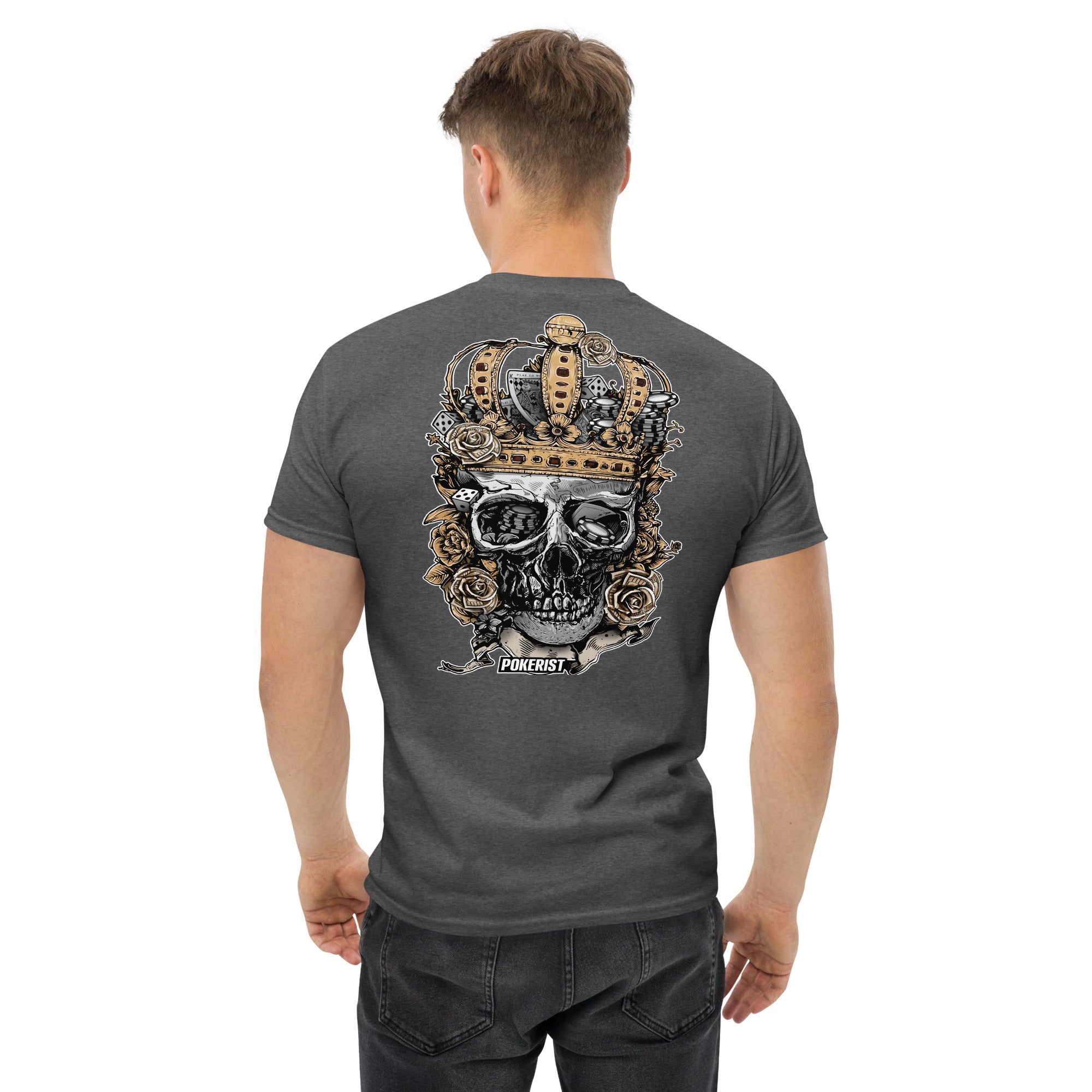 Skull Crown Back - Men's classic tee - Pokerist