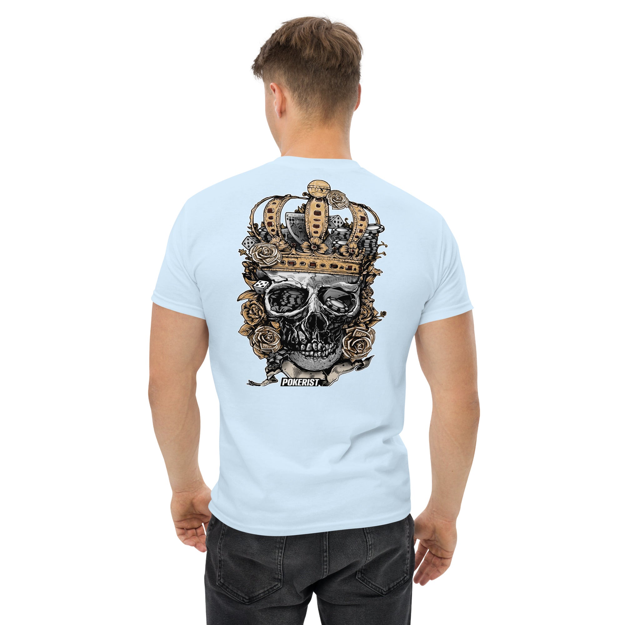 Skull Crown Back - Men's classic tee - Pokerist