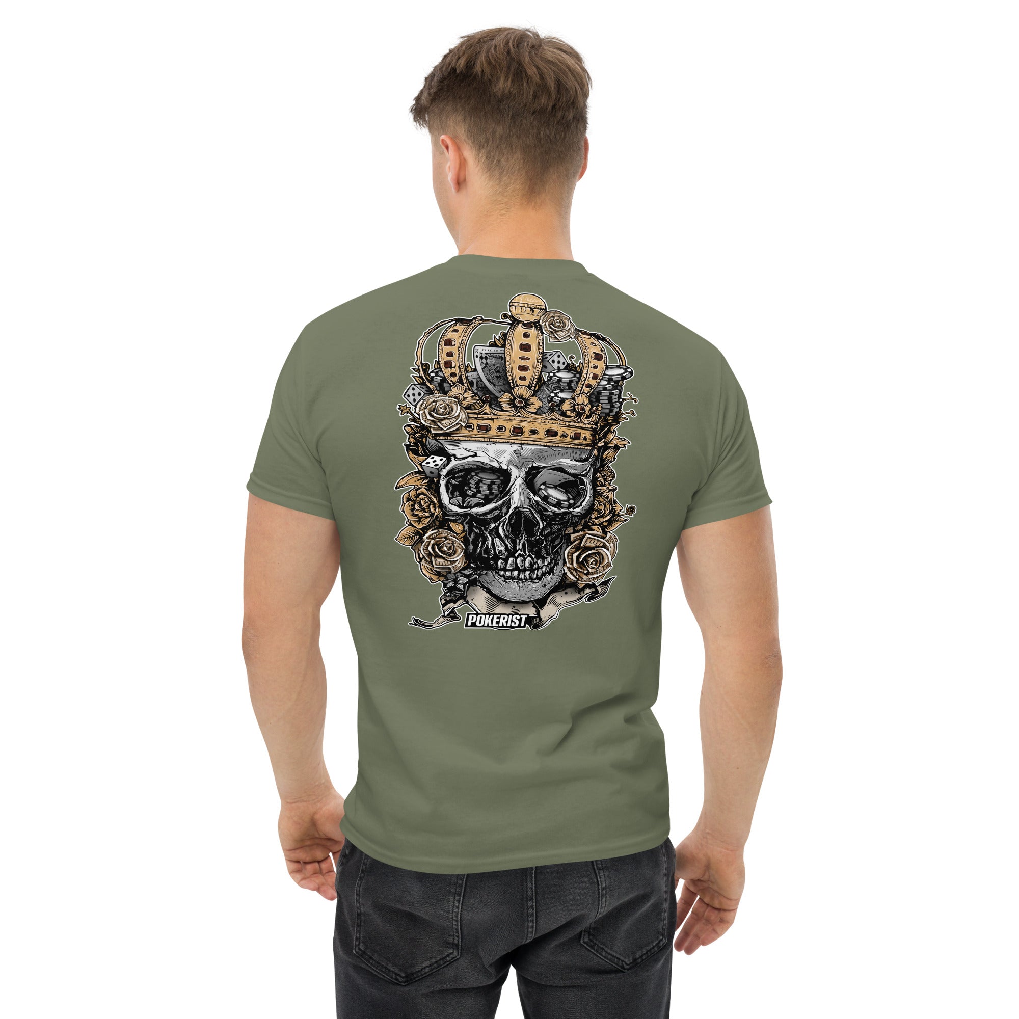 Skull Crown Back - Men's classic tee - Pokerist