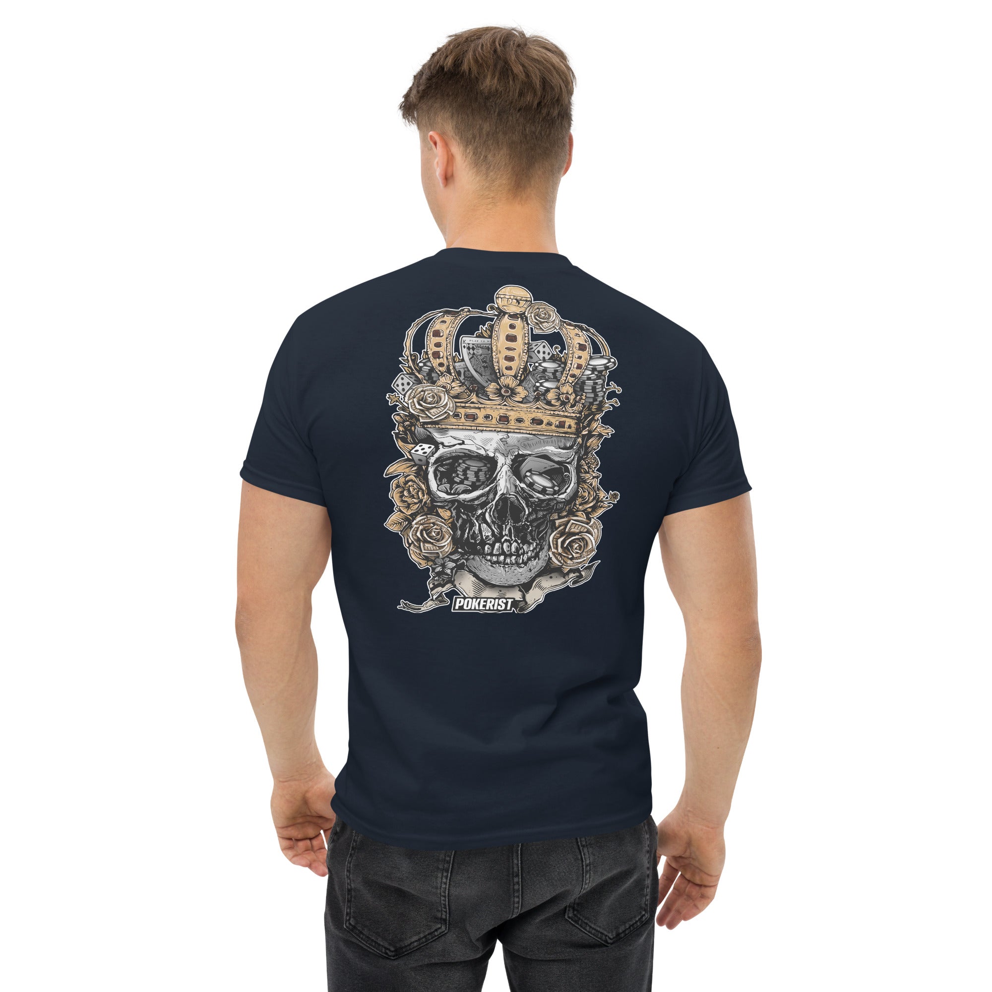 Skull Crown Back - Men's classic tee - Pokerist