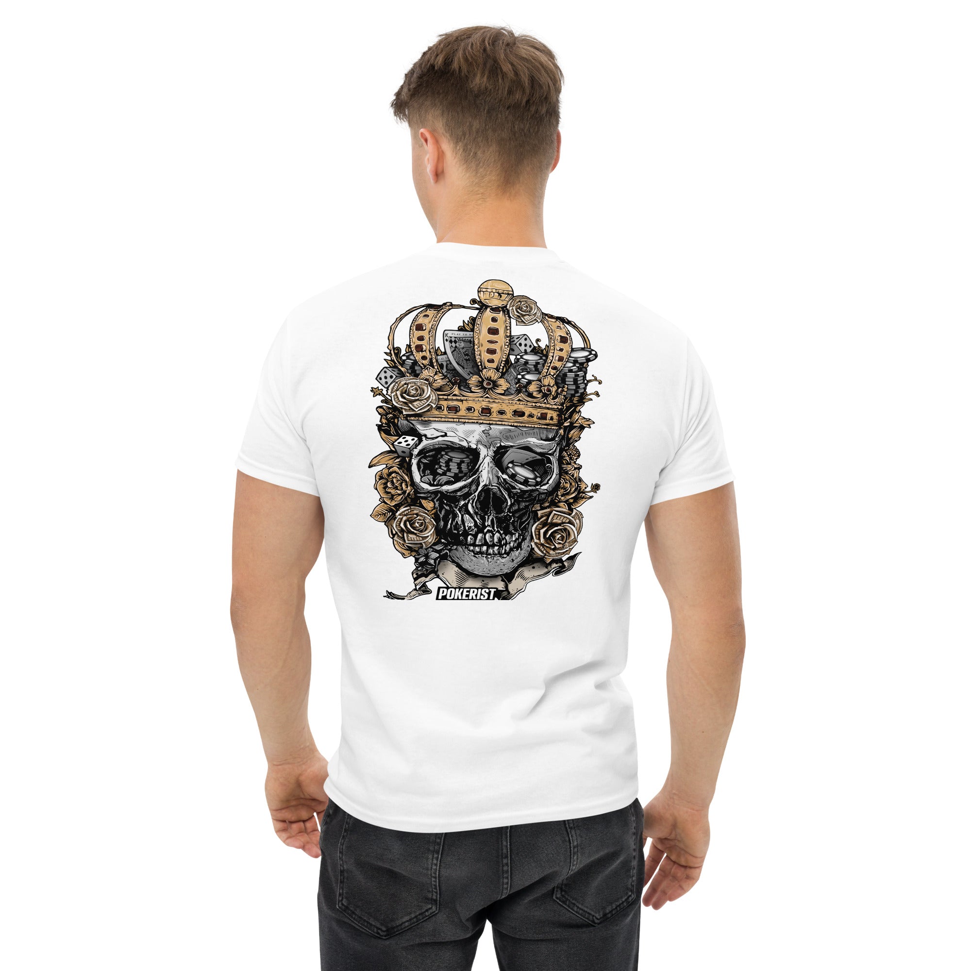 Skull Crown Back - Men's classic tee - Pokerist