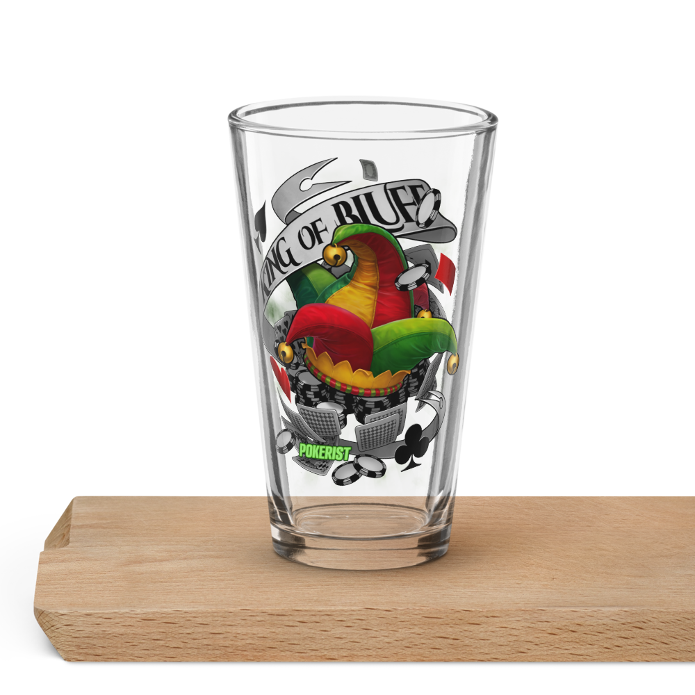 King of Bluff - Shaker pint glass