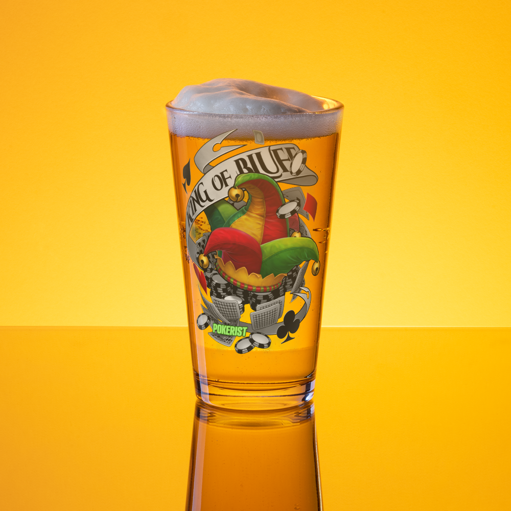 King of Bluff - Shaker pint glass