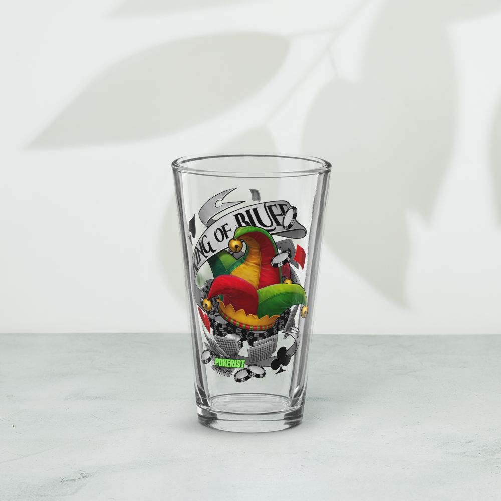 King of Bluff - Shaker pint glass