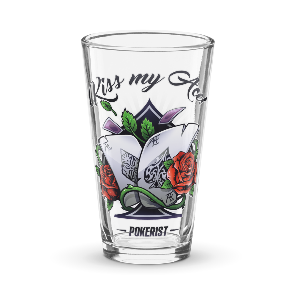 Kiss My Ace - Shaker pint glass - Pokerist