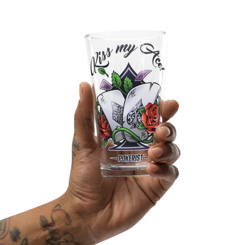 Kiss My Ace - Shaker pint glass - Pokerist