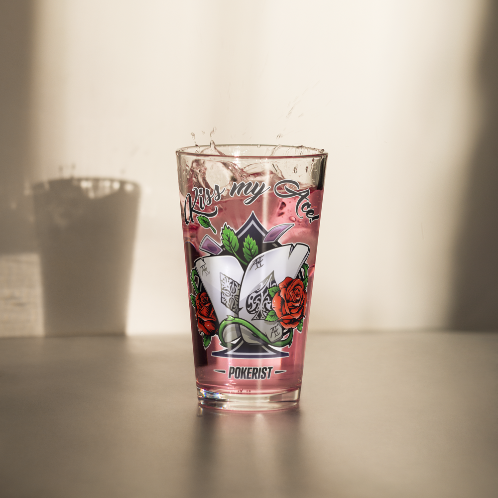 Kiss My Ace - Shaker pint glass - Pokerist