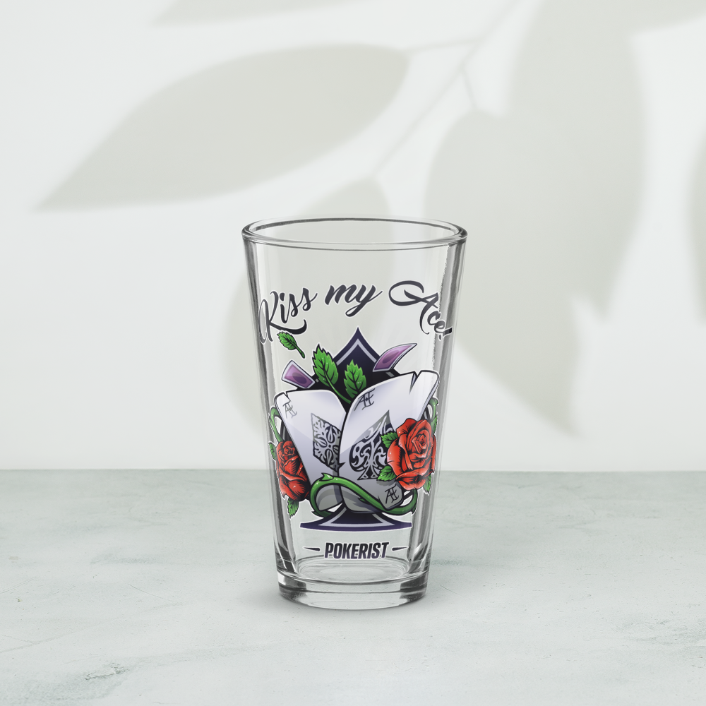 Kiss My Ace - Shaker pint glass - Pokerist