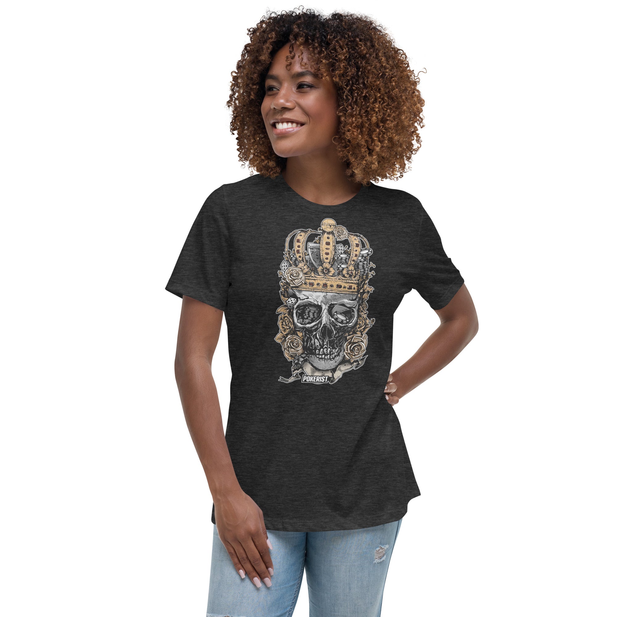 Skull Crown - Women's Relaxed T-Shirt - Pokerist