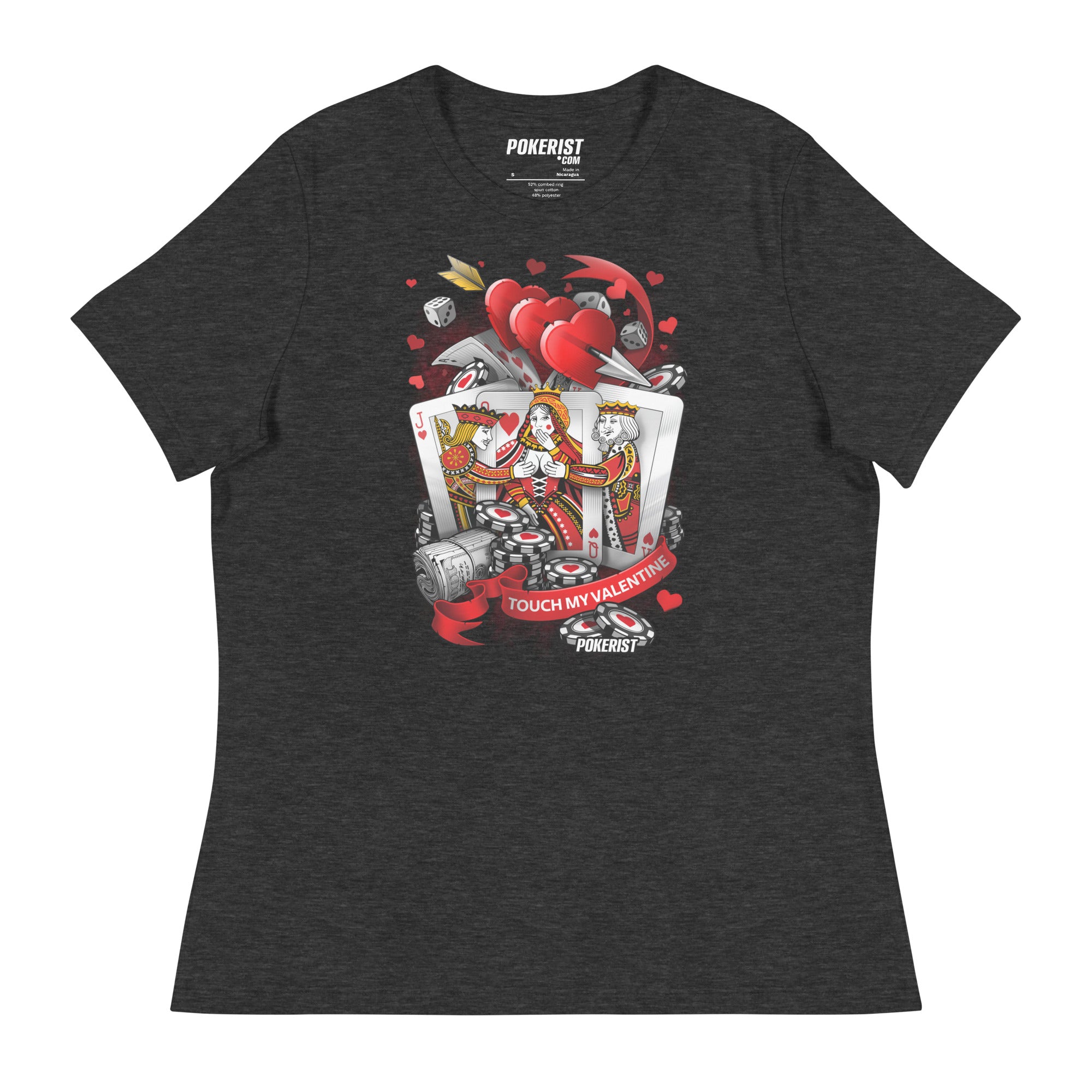 Touch My Valentine - Women's Relaxed T-Shirt - Pokerist