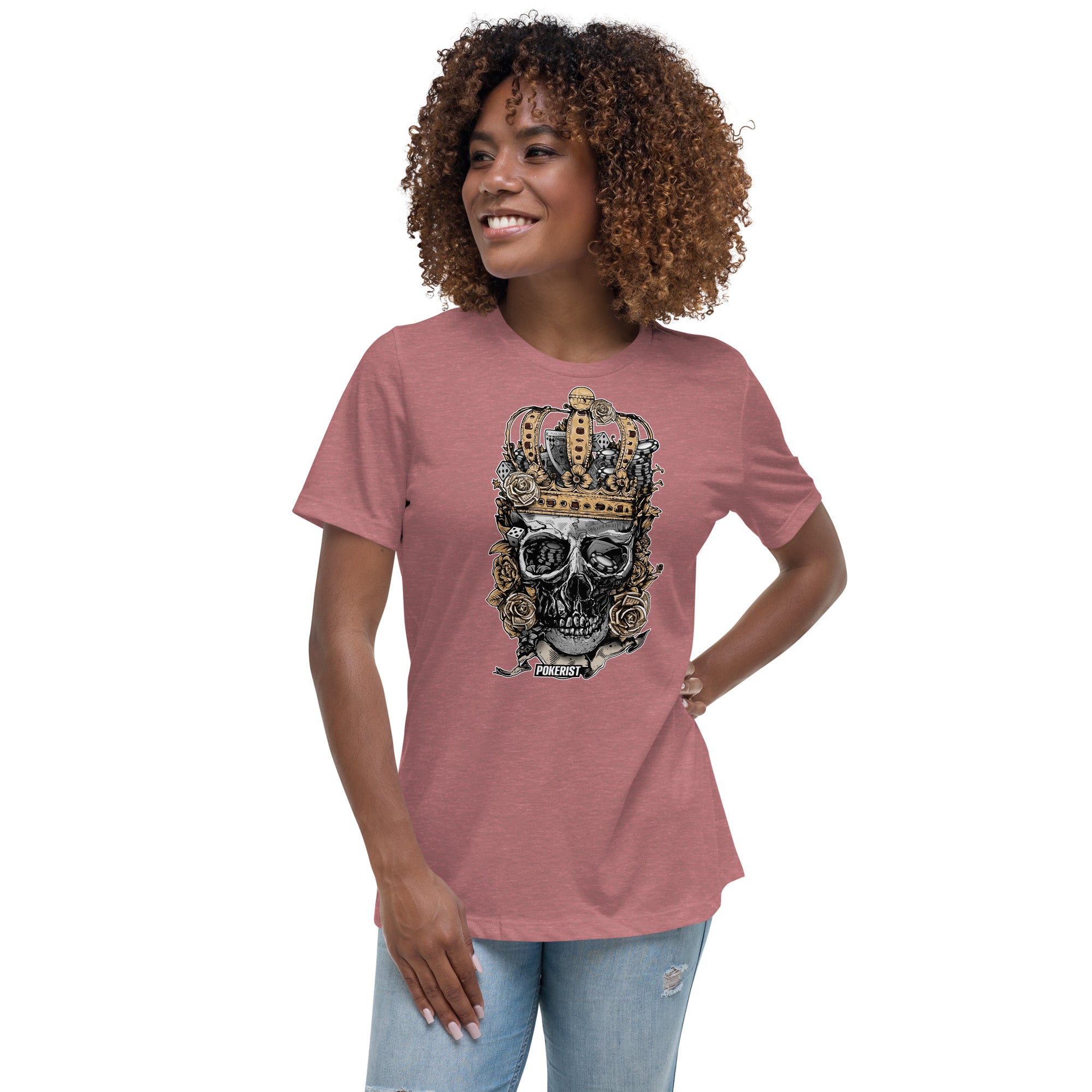 Skull Crown - Women's Relaxed T-Shirt - Pokerist