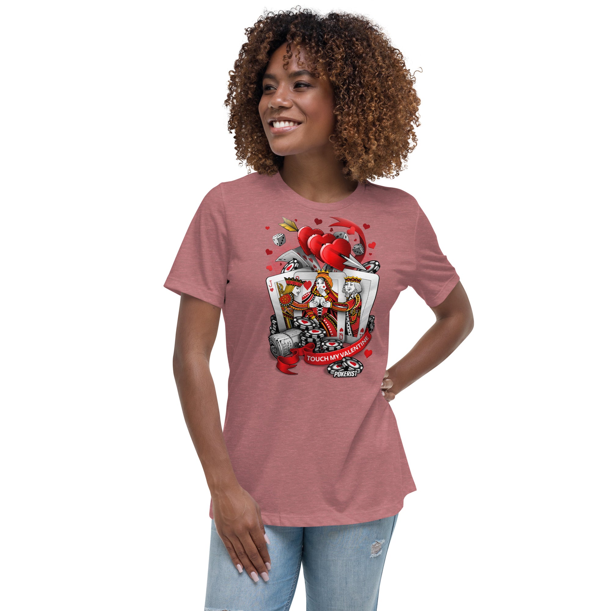 Touch My Valentine - Women's Relaxed T-Shirt - Pokerist