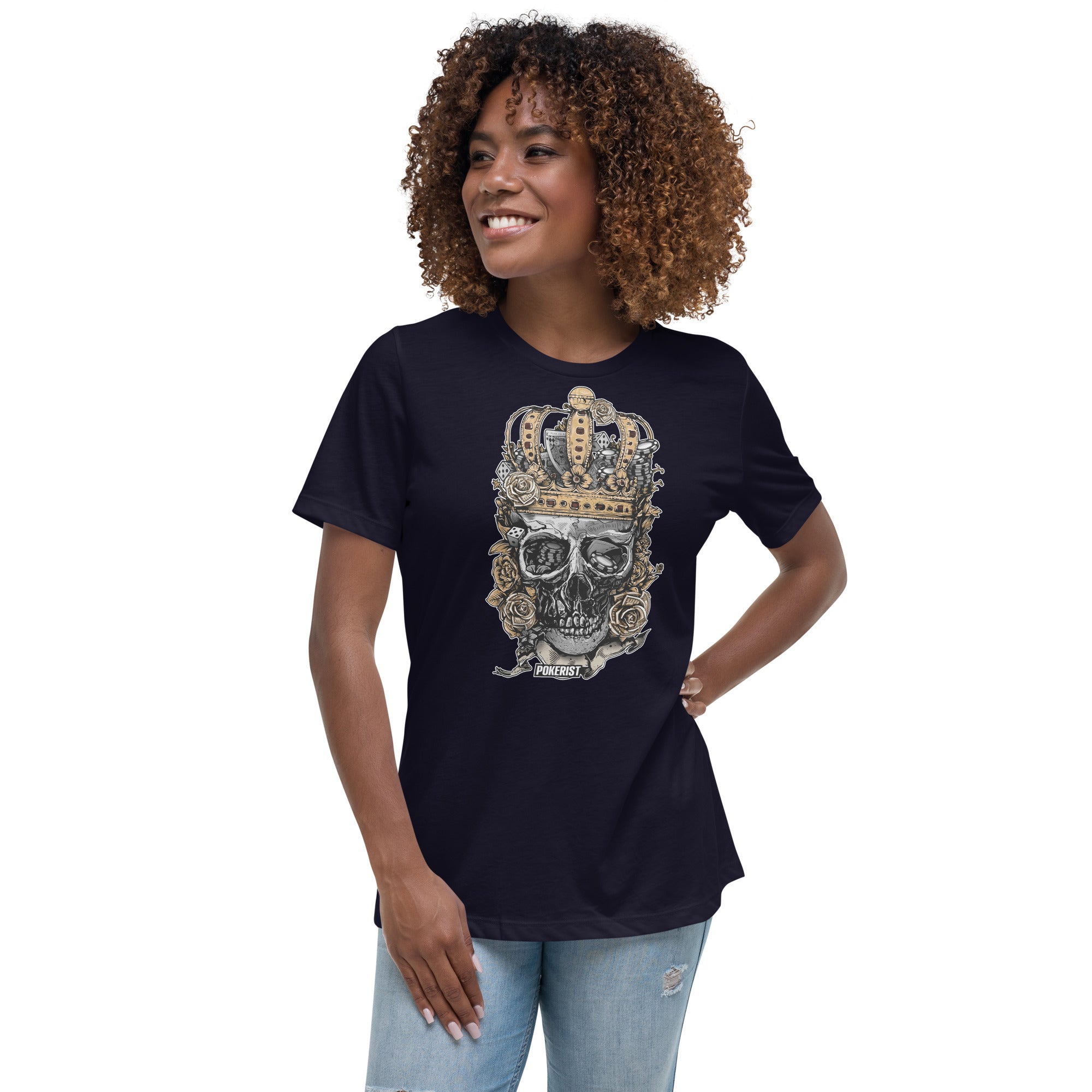 Skull Crown - Women's Relaxed T-Shirt - Pokerist