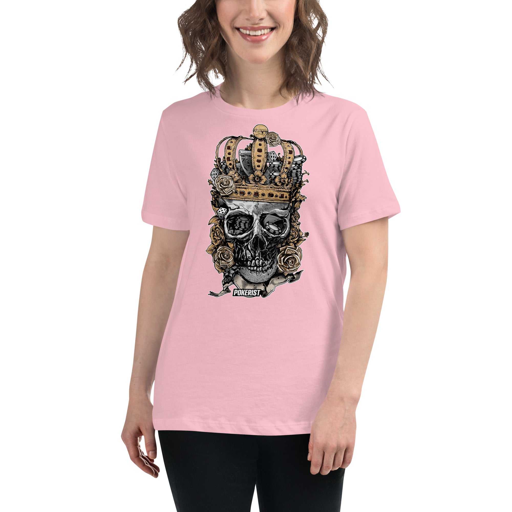 Skull Crown - Women's Relaxed T-Shirt - Pokerist