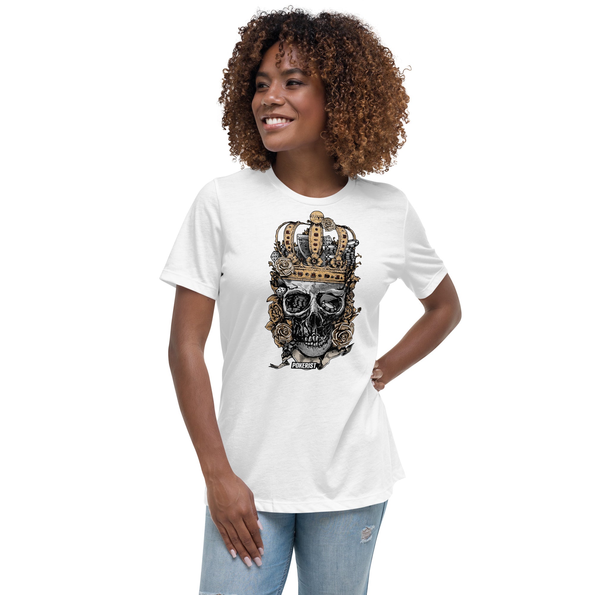 Skull Crown - Women's Relaxed T-Shirt - Pokerist