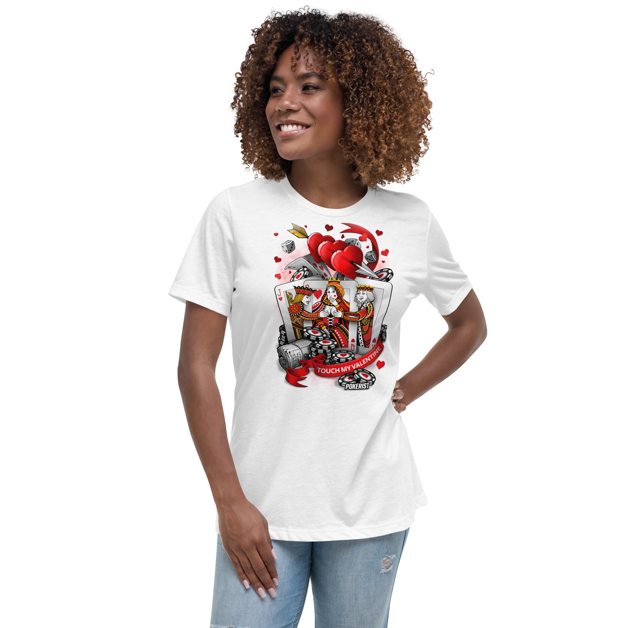 Touch My Valentine - Women's Relaxed T-Shirt - Pokerist